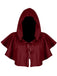 Cape à capuche vintage unie pour Halloween