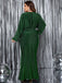 [Grande Taille] Robe de soirée sirène verte manches longues paillettes années 1940