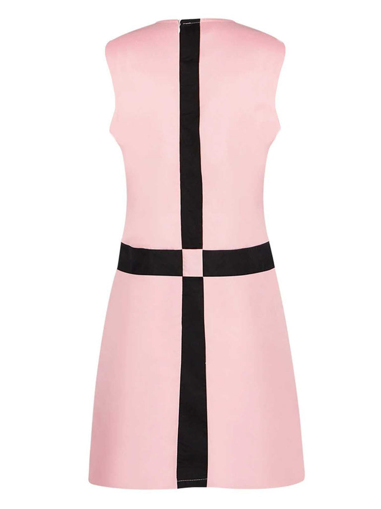 Robe rose sans manches du Gambit de la Dame années 1960