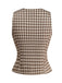 Gilet marron à carreaux vichy des années 1930