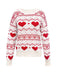 Pull de Saint-Valentin à motif cœur des années 1980