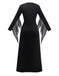 Ensemble de robe de sorcière gothique à lacets des années 1970