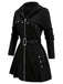 Veste midi punk à capuche et ceinture zippée années 1960