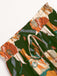 Jupe à volants style bohème à fleurs et nœud des années 1970
