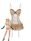 Nuisette babydoll kaki à pois des années 1980