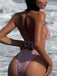 Bikini triangle sequins dos nu noué Y2K 2000s
