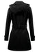 Manteau à capuche croisé en fausse laine des années 1970