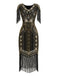 Robe Charleston à franges et sequins années 1920