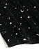 [Grande taille] Robe noire en velours col en V motif étoiles des années 1960