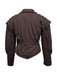 Veste à boutons unis en col en V et lacets années 1980