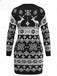 Robe en maille jacquard à rennes et de flocons de neige années 1960