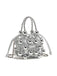 Mini sac seau à cordon de serrage et perles métalliques