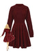 Robe pull manches lanternes en maille unie des années 1940