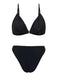 Ensemble bikini et paréo en maille unie années 1960