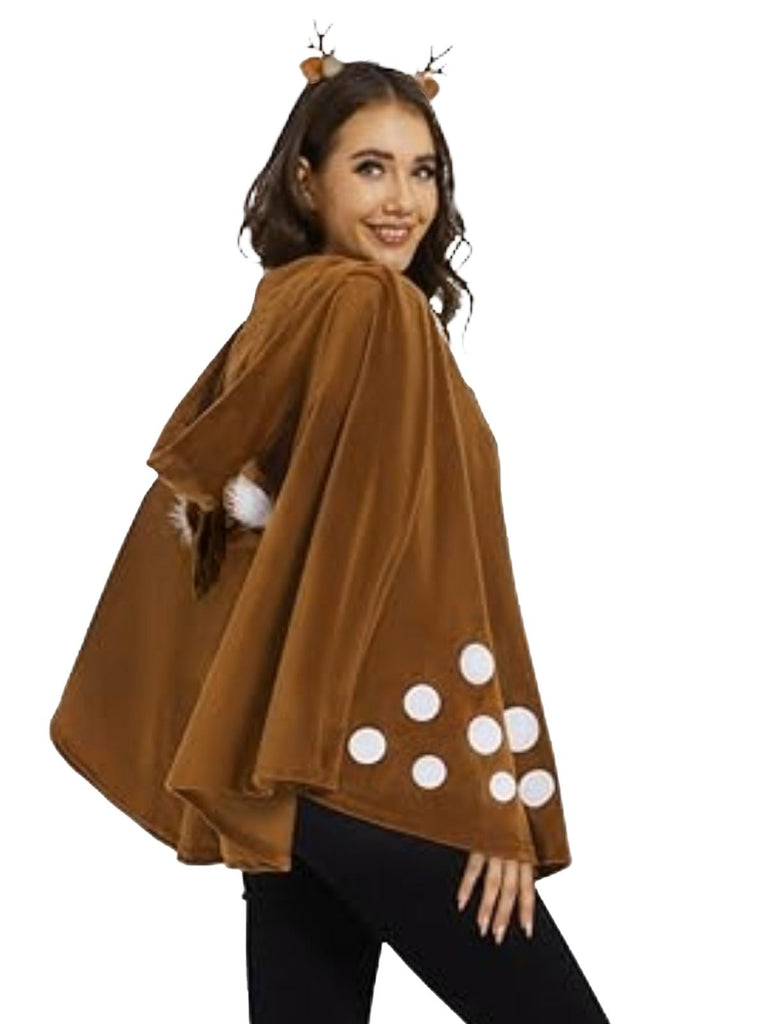 Manteau de cerf de la forêt de Noël marron des années 1940