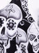 Robe trapèze à motif crâne Halloween années 1950
