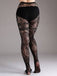 Collants transparents à motifs floraux en dentelle gothique d'Halloween