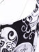 Robe trapèze à motif crâne Halloween années 1950