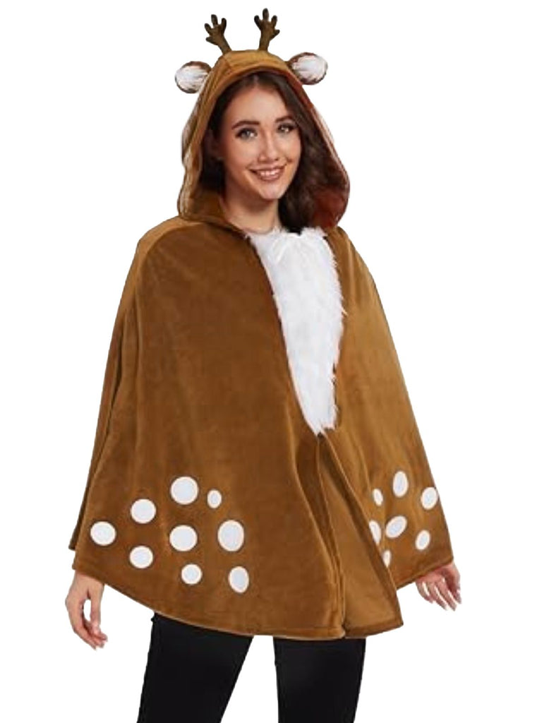 Manteau de cerf de la forêt de Noël marron des années 1940