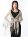Cape en maille à paillettes et pompons des années 1920