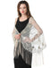 Cape en maille à paillettes et pompons des années 1920
