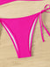 Ensemble bikini froncé à lacets style années 60