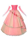 Ensemble haut et jupe rose Glinda la méchante sorcière années 1970