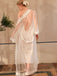 Ensemble nuisette blanche en dentelle et maille années 1930