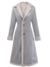 Manteau mi-long en suédine col revers uni des années 1930