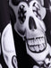 Robe trapèze à motif crâne Halloween années 1950