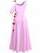 Robe midi asymétrique drapée à une épaule des années 1980