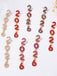 Boucles d'oreilles pendantes strass 2026 colorées pour le Nouvel An