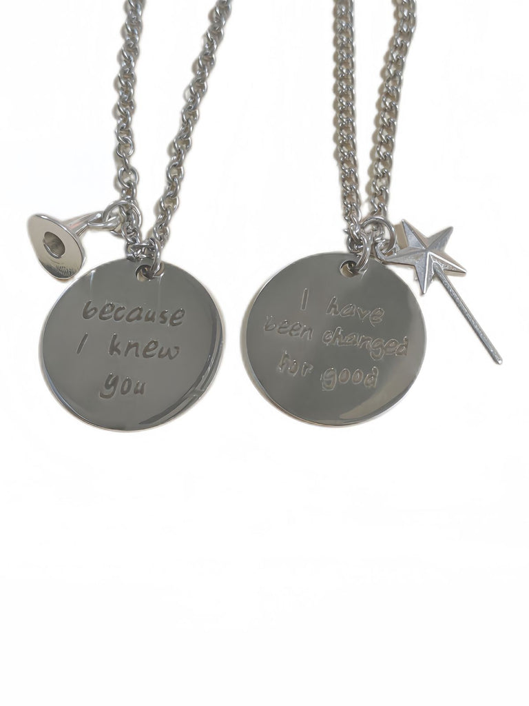 Collier rond en argent avec le meilleur cadeau d'amitié