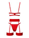 3PCS Ensemble de lingerie avec détail en dentelle et nœud des années 1980