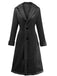 Manteau mi-long en suédine col revers uni des années 1930