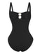 Froncé Découpé Tummy Control Maillot de Bain Une Pièce Années 1950 11
