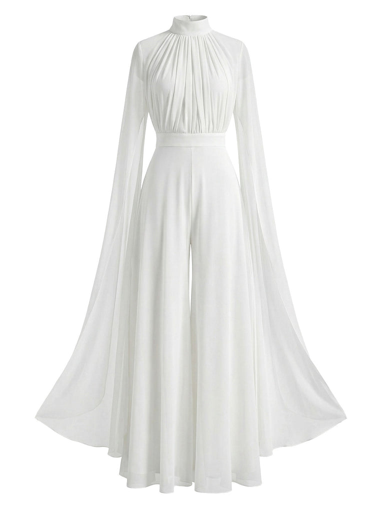 Combinaison noire froncée satin à ourlet volanté années 1930