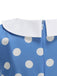 Robe sans manches à pois et col Claudine années 1950