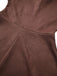 Robe marron manches longues col roulé court avec ceinture années 1970