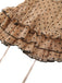Nuisette babydoll kaki à pois des années 1980