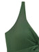Uni Torsadé Devant Ajouré Maillot de Bain à Jupe Une Pièce Années 1930 8