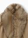 Manteau col en fourrure avec ceinture kaki unie des années 1920