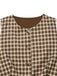 Gilet marron à carreaux vichy des années 1930