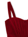Robe courte rouge velours corset années 1980s