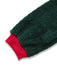 Combinaison pyjama de Noël verte en sherpa à capuche années 1970