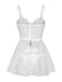 Nuisette en dentelle pois du cœur blancs des années 1950