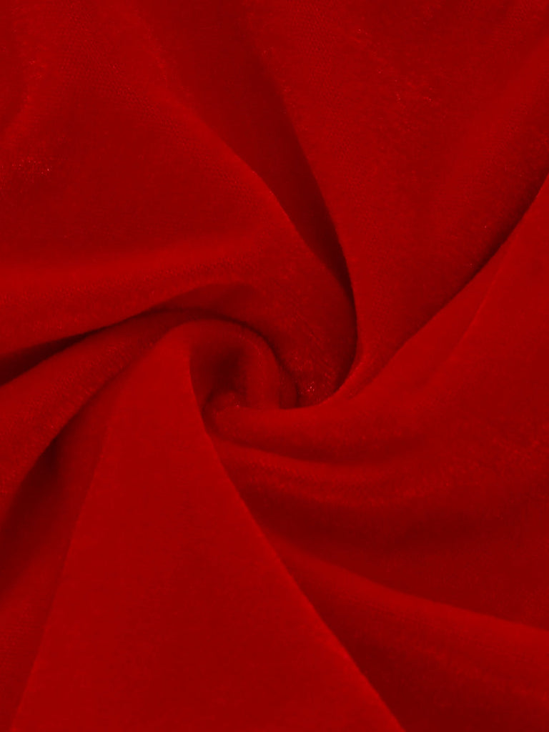 Robe rouge et verte à bordure en fourrure Grinch des années 1940