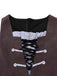 Robe corset marron style pirate et col carré années 1960