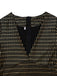 Robe disco noire transparente à manches cloche et ceinture des années 1970