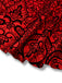 Robe et cape en velours rouge en dentelle et paillettes années 1980